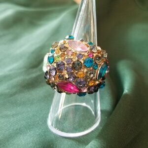 NWOT Large crystal ring, size 7.25